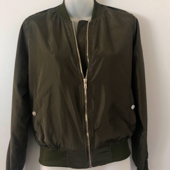 Olive Green Bomber Jacket - Picture 1 of 3